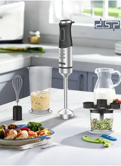 DSP 4 in 1 Hand Blender with Chopper,Whisk,Measuring Beaker,1000W Copper Motor,5 Speed Stick Blender,KM1086,Black  - Image 2