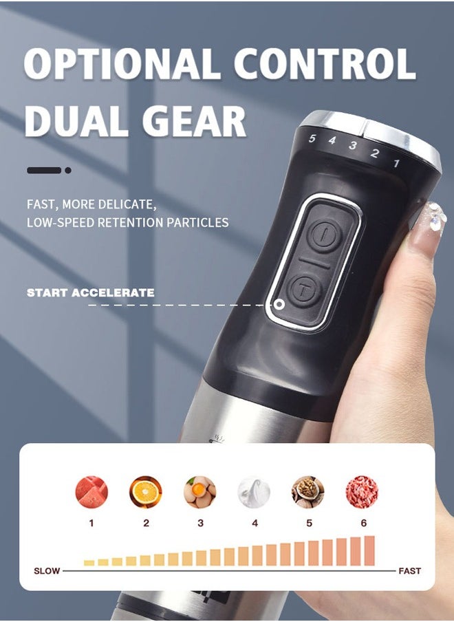 DSP - 4 in 1 Hand Blender with Chopper,Whisk,Measuring Beaker,1000W Copper Motor,5 Speed Stick Blender,KM1086,Black - Image 1