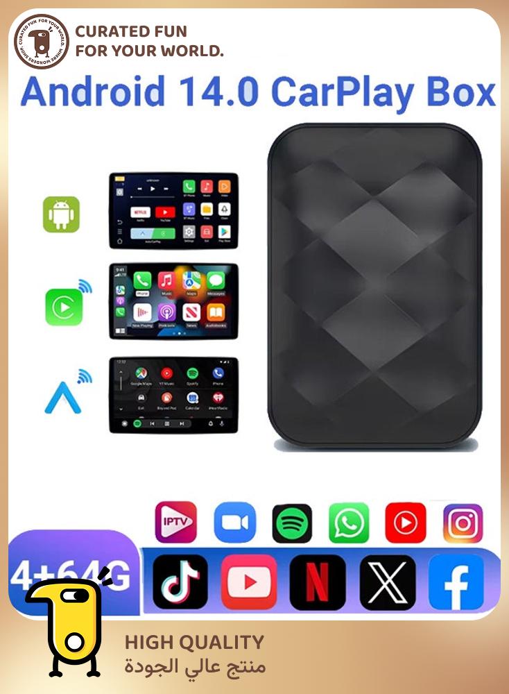 Generic 3 in 1 CarPlay and Android Auto WiFi Adapter Android 14 Wired to Wireless Smart Box, Plug and Play for Car AI Box on YouTube  - Image 1