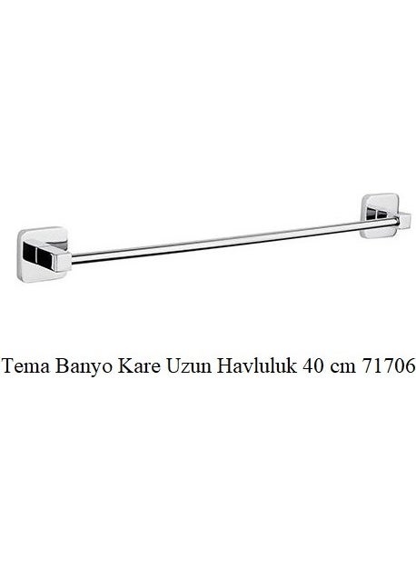 Tema - Bathroom Square Long Towel Holder 40 cm 71706 - Image 1