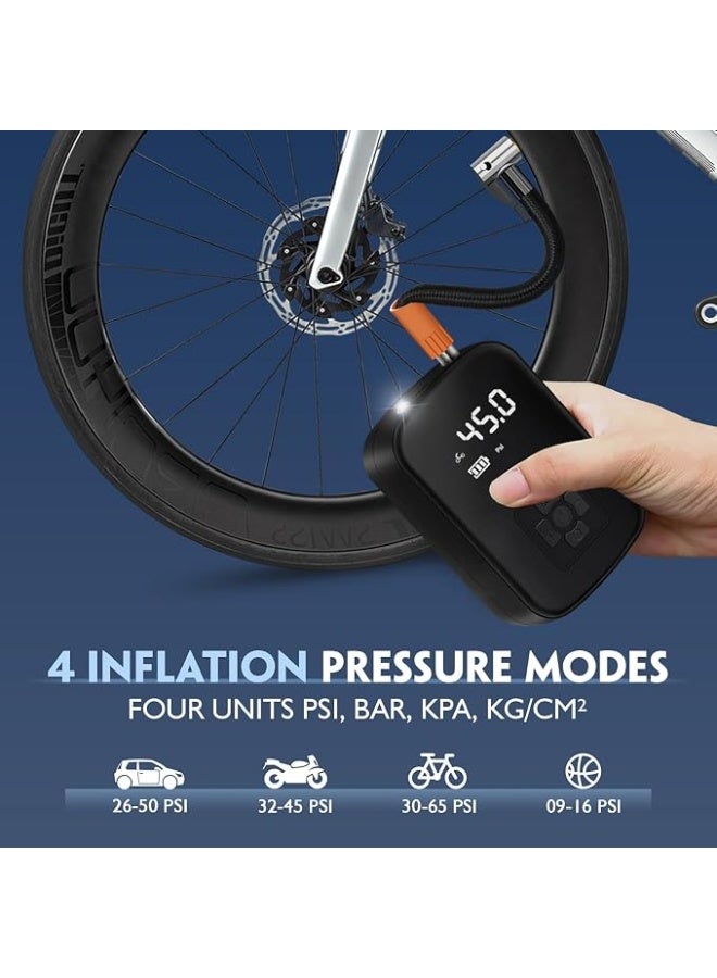 Portable 150lb car tire inflator with digital display and LED light - Image 4