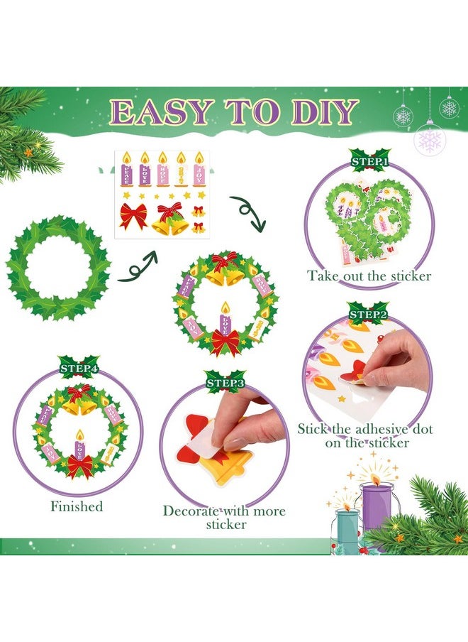Containlol - 36 Sets Christmas Advent Wreath Craft Kits Advent Art And Craft Make Your Own Advent Candle Craft With Joy Christ Peace Hope Love For Xmas Home School Classroom Church Activities - Image 1