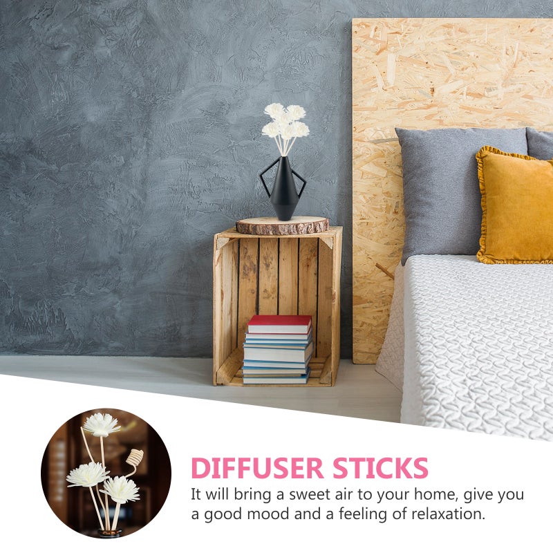12Pcs Simulated Flower Shaped Sticks Diffuser Stick Handicrafs White - Image 5