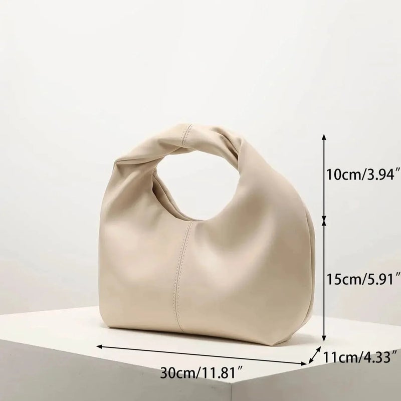 SheSelects Vegan Leather Hobo Bag for Women, Slouchy Everyday Shoulder Purse - Black - Image 3