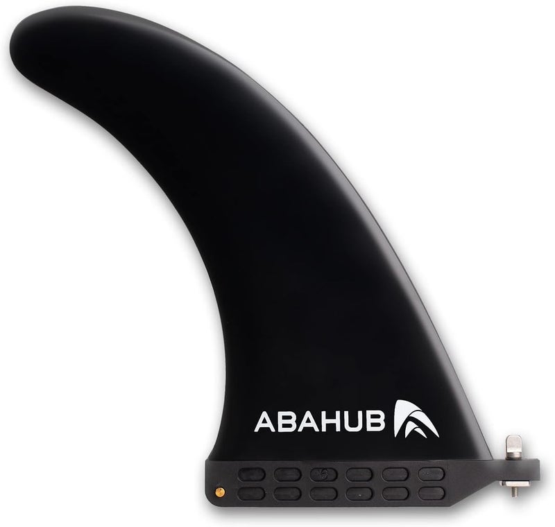 Abahub زعنفة مركزية فردية 8 بوصة مع برغي زعنفة بدون أدوات، زعانف بديلة من الألياف الزجاجية مقاس 8 بوصة للوحة التزلج، لوحة التجديف، اللوح الطويل، أسود/أزرق/أبيض - Image 1