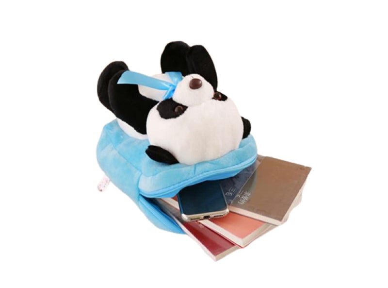 Frantic Kids Soft Animal Cartoon Travelling School Bag Soft Plush Standard 1 Compartment Backpack Boys Girls For 2 To 5 Years Boys/Girls Nursery, Preschool, Picnic(Fullbody_Skypanda), Medium, 10 Litre - Image 4