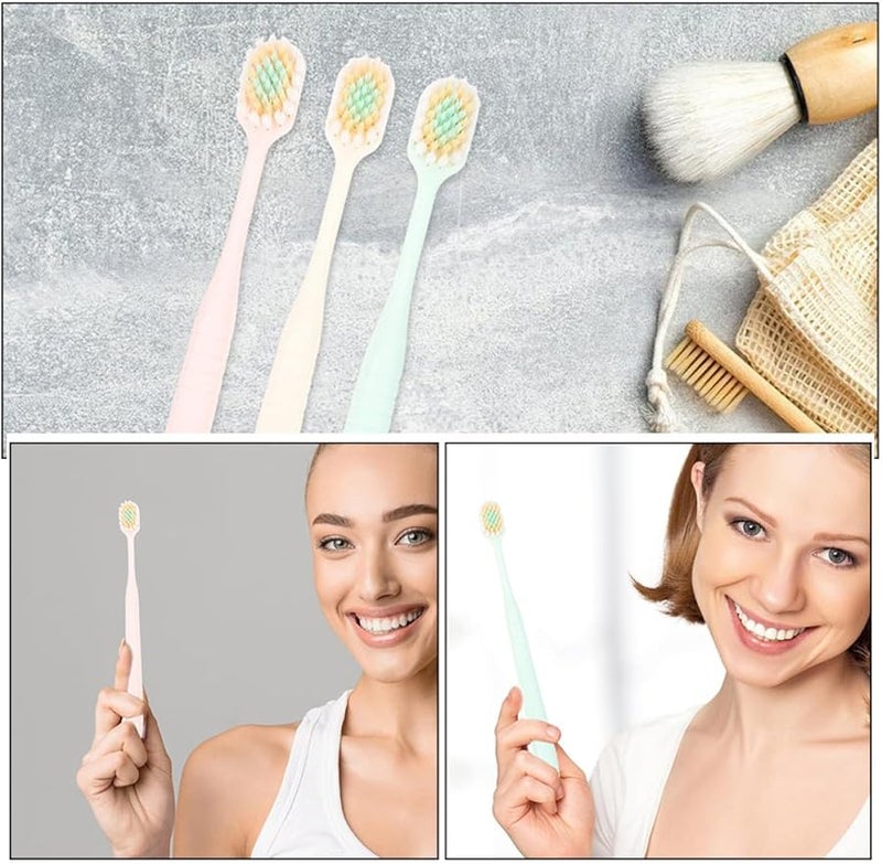 9Pcs Soft Bristles Manual Toothbrush Wide Thin Head For Adults Gentle Gum Care - Image 4