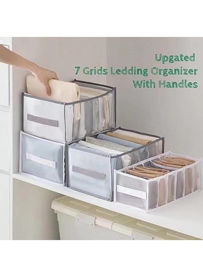 2Pcs Drawer Organizer Dividers, Collapsible Storage Bins, Underwear Storage Closet/Closet Organizer Drawer Organizer For Socks, Bras, Scarves & Tie Storage Solutions - Image 5