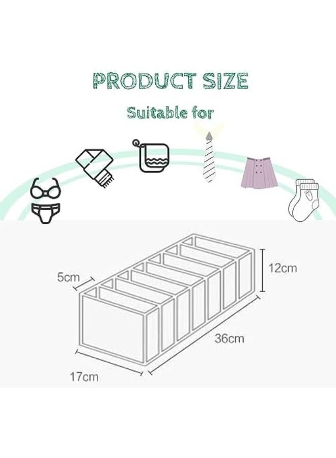 2Pcs Drawer Organizer Dividers, Collapsible Storage Bins, Underwear Storage Closet/Closet Organizer Drawer Organizer For Socks, Bras, Scarves & Tie Storage Solutions - Image 2