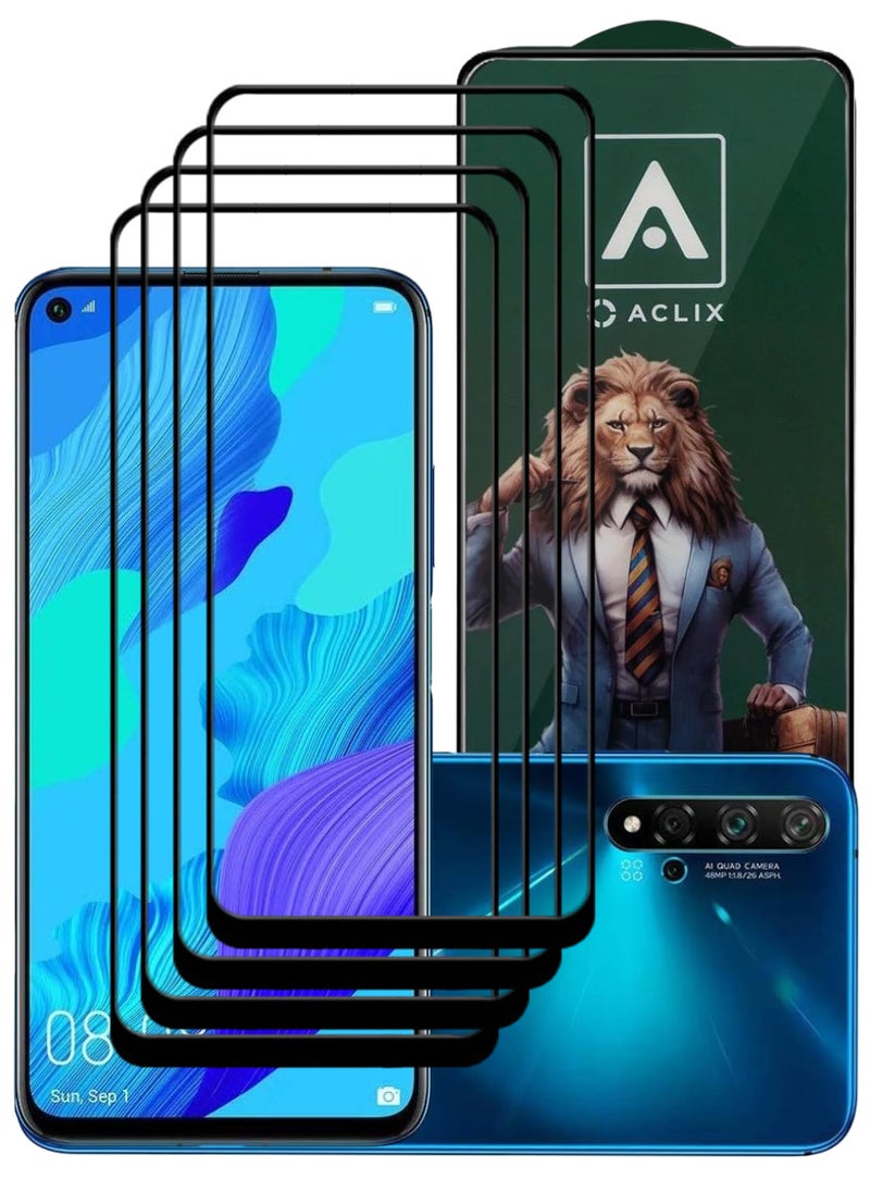 ACLIX 4 Pieces Antistatic ESD Dustproof Premium Quality High Definition Tempered Glass Screen Protector Designed For Huawei nova 5T - Image 1