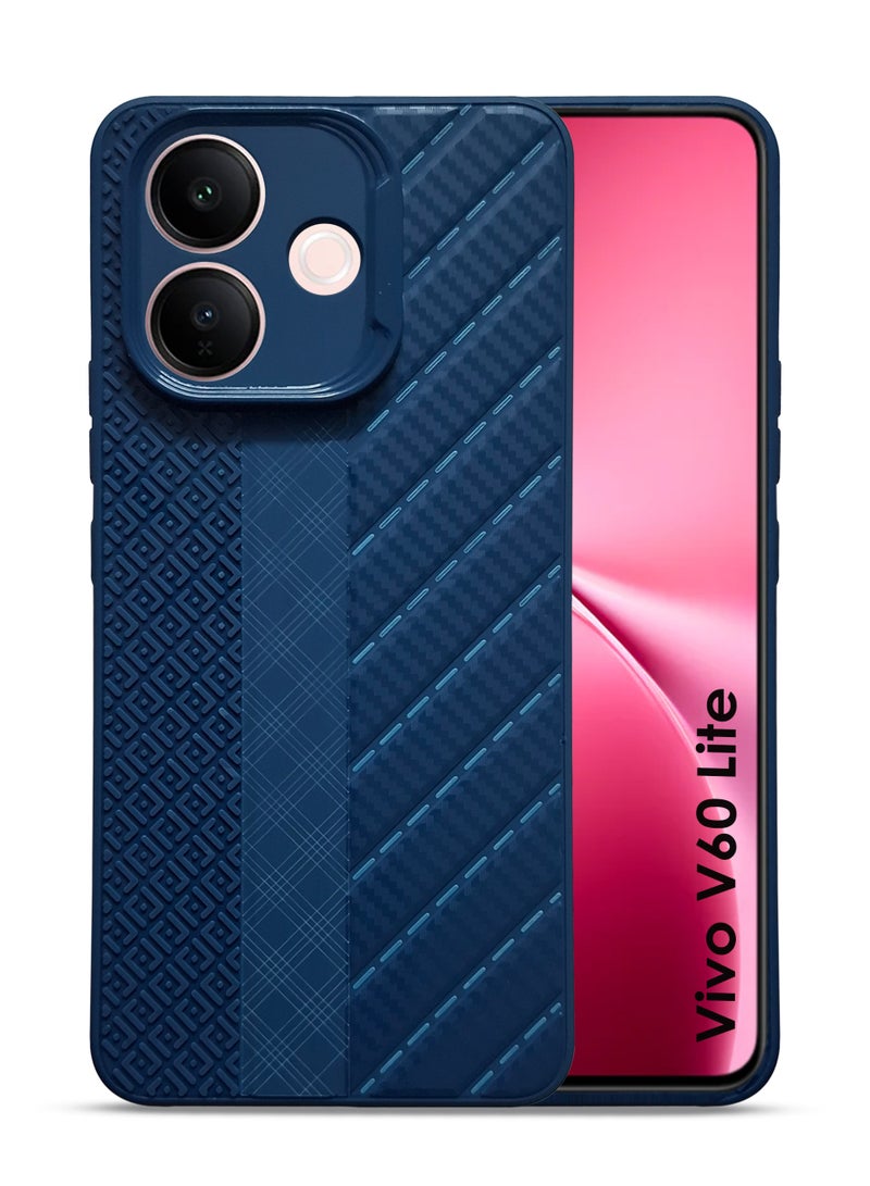 Vivo V60 Lite Silicone Back Case Cover - TPU Silicone Case , Durable & Accurate Cut-outs - Scratch, Dust & Smudge Protection, Shockproof & Water-Proof Cover for Vivo V60 Lite - Blue - Image 1
