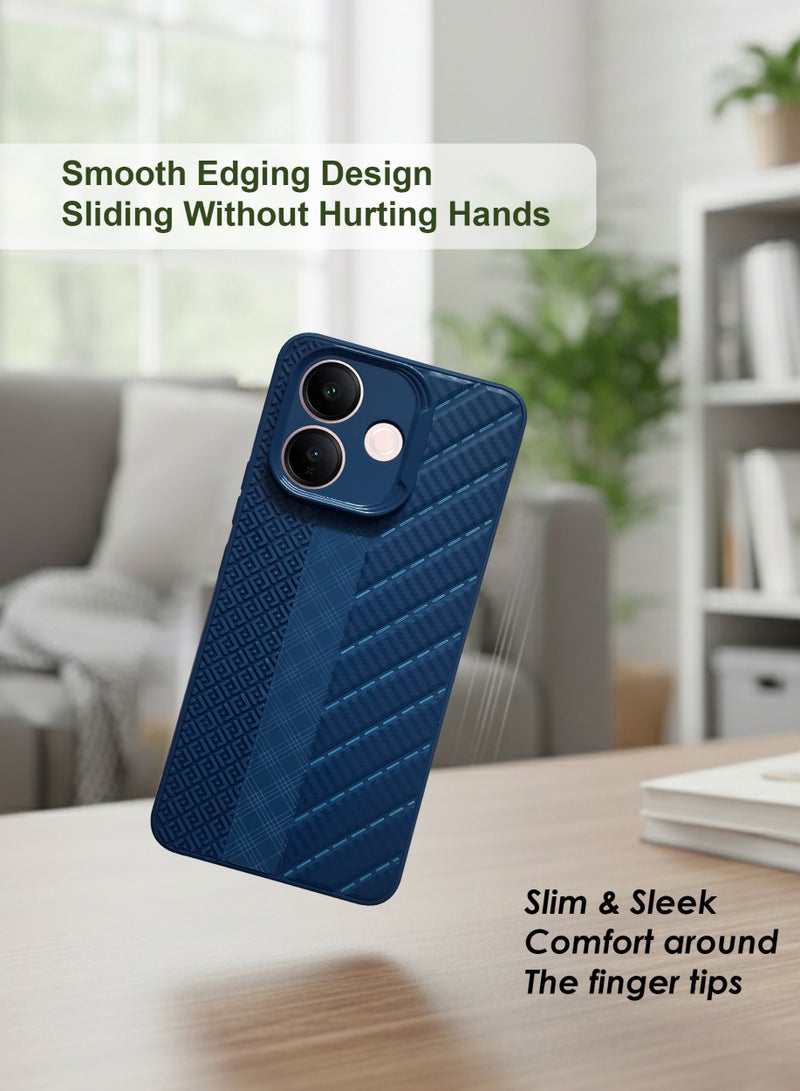 Vivo V60 Lite Silicone Back Case Cover - TPU Silicone Case , Durable & Accurate Cut-outs - Scratch, Dust & Smudge Protection, Shockproof & Water-Proof Cover for Vivo V60 Lite - Blue - Image 2