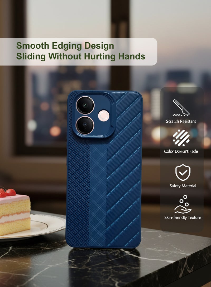 Vivo V60 Lite Silicone Back Case Cover - TPU Silicone Case , Durable & Accurate Cut-outs - Scratch, Dust & Smudge Protection, Shockproof & Water-Proof Cover for Vivo V60 Lite - Blue - Image 4