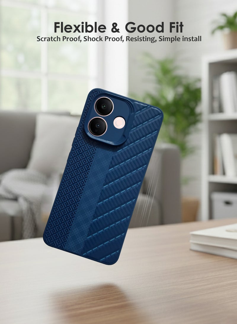 Vivo V60 Lite Silicone Back Case Cover - TPU Silicone Case , Durable & Accurate Cut-outs - Scratch, Dust & Smudge Protection, Shockproof & Water-Proof Cover for Vivo V60 Lite - Blue - Image 5