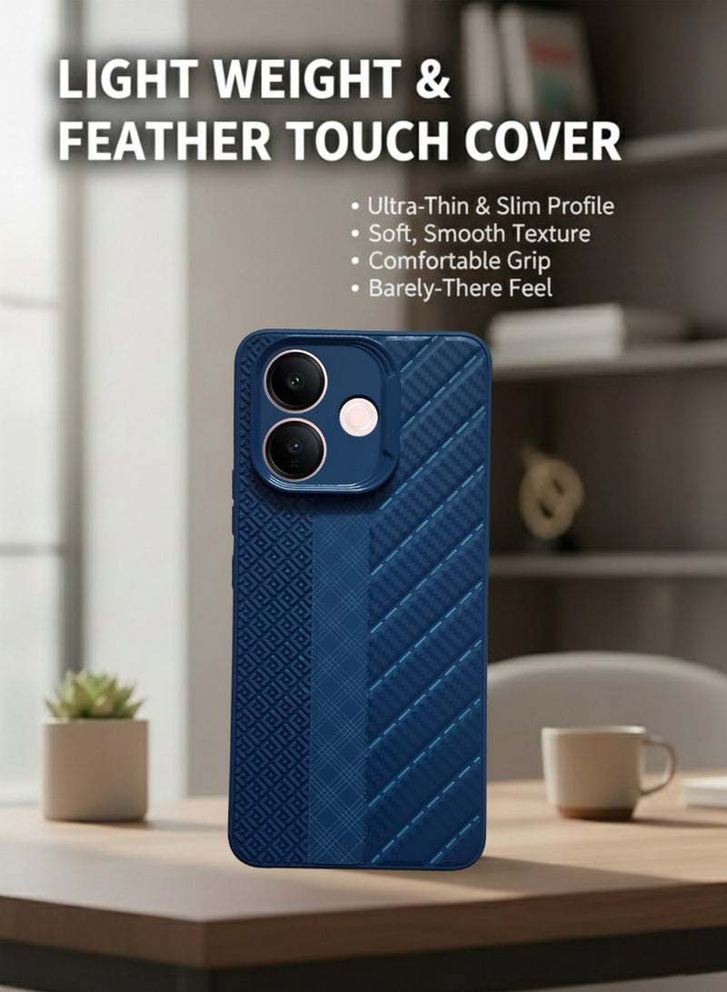 Vivo V60 Lite Silicone Back Case Cover - TPU Silicone Case , Durable & Accurate Cut-outs - Scratch, Dust & Smudge Protection, Shockproof & Water-Proof Cover for Vivo V60 Lite - Blue - Image 3