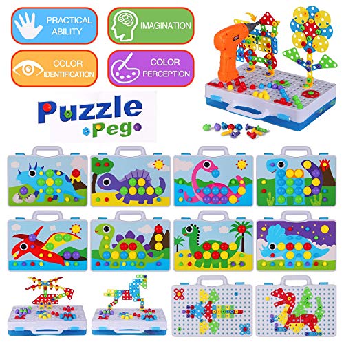 SUPSTEM STEM Building Toys for Kids Ages 4-8 | 224-Piece STEM Drill & Build Kit with Screwdriver, Pegboard | Educational Toys for 5+ Year Old Boys Girls | Gift for Birthdays - Image 5