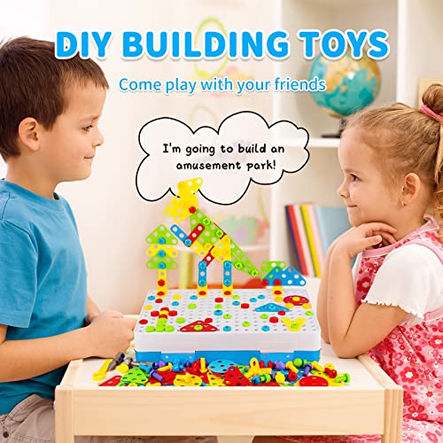 SUPSTEM STEM Building Toys for Kids Ages 4-8 | 224-Piece STEM Drill & Build Kit with Screwdriver, Pegboard | Educational Toys for 5+ Year Old Boys Girls | Gift for Birthdays - Image 4
