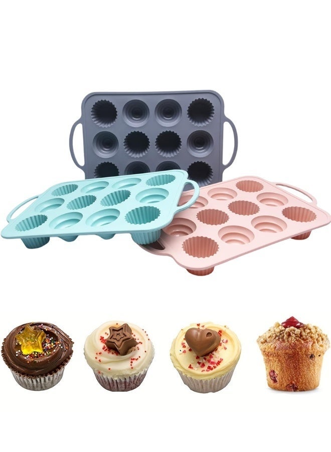Happy Home Silicone Muffin Pan 12 Cup with Metal Reinforced Frame, Non-Stick BPA Free Cupcake Baking Pan, Food Grade Silicone Muffin Tin for Oven Microwave Freezer Dishwasher Safe, Heat Resistant -40°F to 446°F, Easy Release Flexible Cupcake Mold Tray for Muffins, Egg Bites, Cheesecake, Mini Cakes, Pizza Muffins, Chocolate Bites, DIY Soap Molds, Regular Size 12-Cavity Silicone Baking Mold for Home Kitchen Baking - Image 2