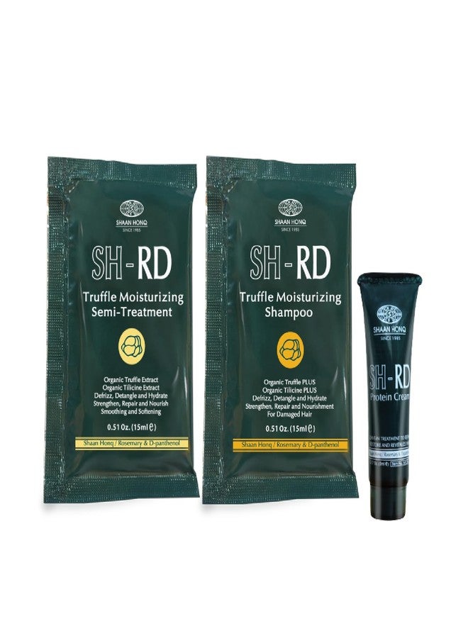 Sh Rd SH-RD Moisture Boost Collection for Travel & Trial | Truffle Shampoo and Conditioner, Protein Cream | Hotel Size Set for Dry, Frizzy Hair - Image 1