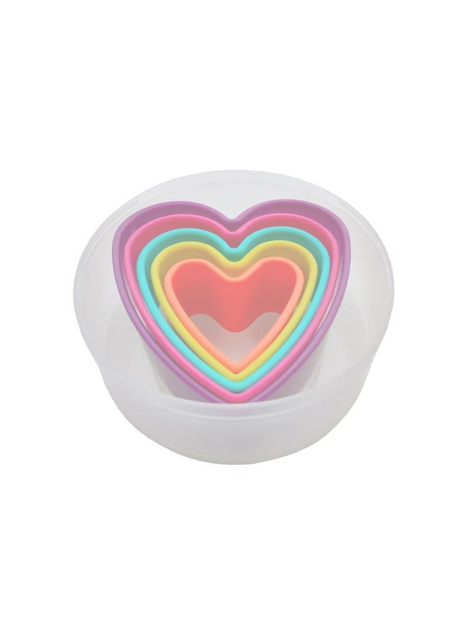Bolonie Heart Cookie Cutter Set, 5 PCS Cookie Cutters Perfect for Baking Delightful Heart-shaped Cookies - Image 1