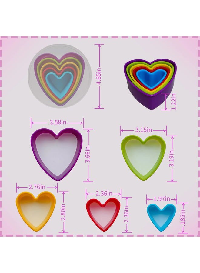 Bolonie Heart Cookie Cutter Set, 5 PCS Cookie Cutters Perfect for Baking Delightful Heart-shaped Cookies - Image 2