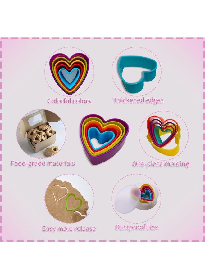 Bolonie Heart Cookie Cutter Set, 5 PCS Cookie Cutters Perfect for Baking Delightful Heart-shaped Cookies - Image 4