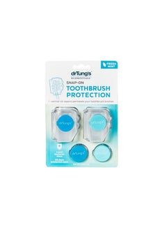 drTung's DrTung's Snap-On Toothbrush Protector, Releases Vapor from Essential Oils to Help Protect your toothbrush (2 Pack) (colors may vary)  - Image 1