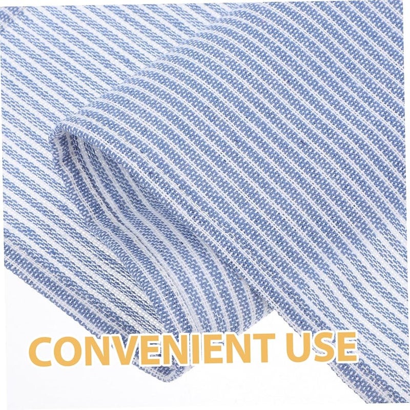مناديل سكاندينافية من الكتان والقطن مع خطوط، وحصائر عازلة غير قابلة للانزلاق لمائدة العائلة - Image 3
