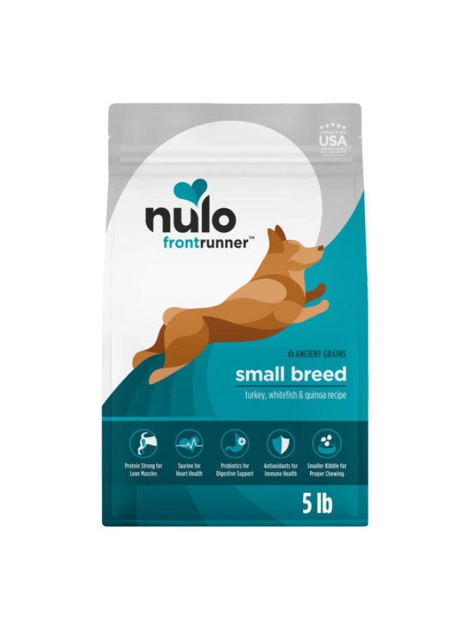 Nulo Frontrunner Small Breed Premium Turkey, Whitefish & Quinoa with Patented BC30 Probiotics Dry Dog Food 2.27kg - Image 1