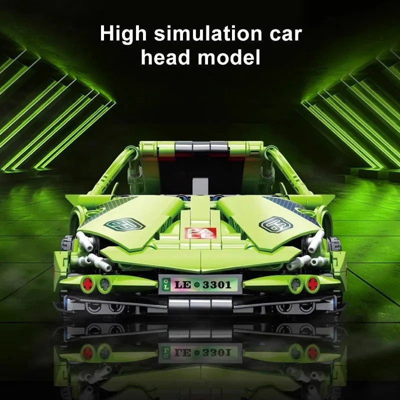 Y&D Motorized Children Games Plastic Sport Car Building Block Bricks Sets Kids Educational Toy Car, Vehicle Building Sets for Boys and Girls - Image 5