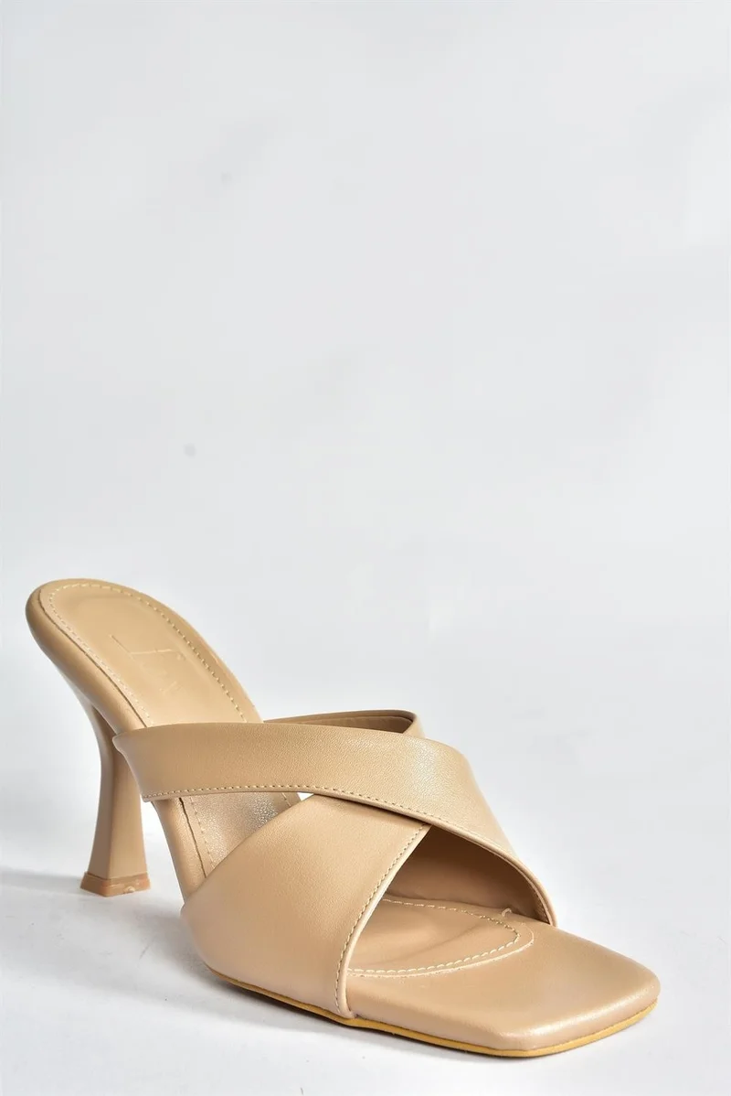 Fox Shoes Ten Cross Strap Thick Heeled Women's Slippers P590033009