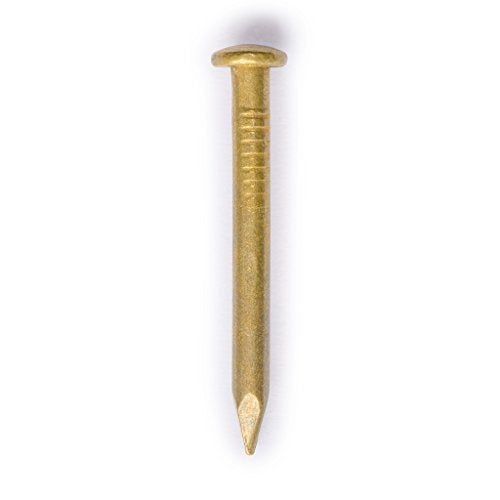 Hardware Philosophy Pure Brass Nails, 0.8 Inch, Bag of 100 - Architectural, Interior Design, Doors, Furniture Cabinet Customization Hardware - Image 1