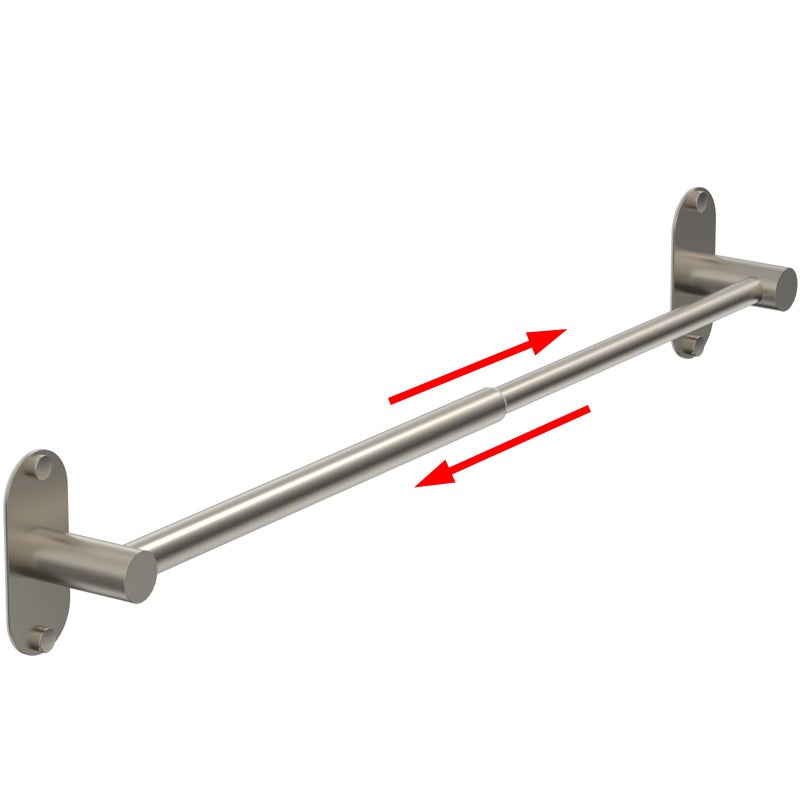 MIROAMZ Towel Bar Adjustable 144inch 252inch Towel Rack Self Adhesive Wall Mounted for Bathroom Kitchen Hand Towel Holder Cloths Hanger 304 Stainless Steel Organizer Single Bar Brushed Nickel - Image 2