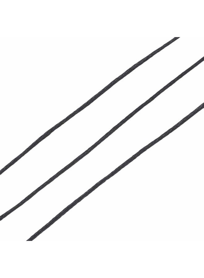 Mega Pet 100 Yards Black Waxed Cotton Cord Threads Braided Beading Cord Strings Bracelet Necklace Wire 1mm(0.04 inch) with Spool for Bracelets Necklace Jewelry Making Friendship Bracelet - Image 4