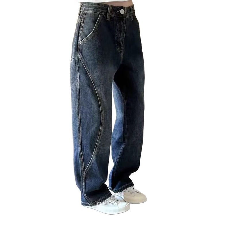 Unisex Classic Denim Jeans Loose Fit Daily Outdoor Wear - Image 5