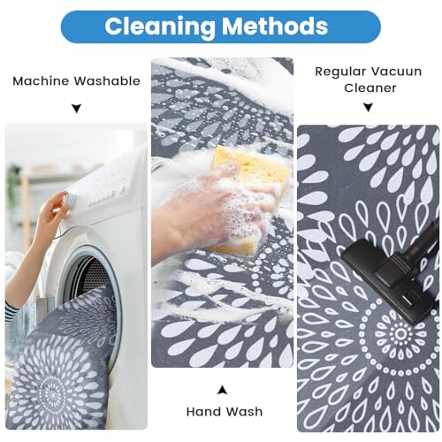 StepRite Runner Rug 2 x 6 ft, Washable Rugs, Hallway Runner Rugs, Kitchen Runner Rug Non Slip, Soft Runner with Rubber Backing for Kitchen, Hallway, Laundry, Bedroom, Living Room - Image 4