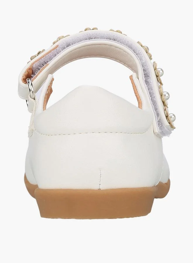 Flora Bella By Shoexpress WHITE Girls Hook & Loop Mary Jane Shoes for Women | Best Price UAE