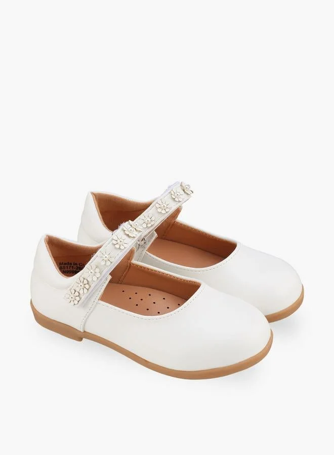 Flora Bella By Shoexpress WHITE Girls Hook & Loop Mary Jane Shoes for Women | Best Price UAE
