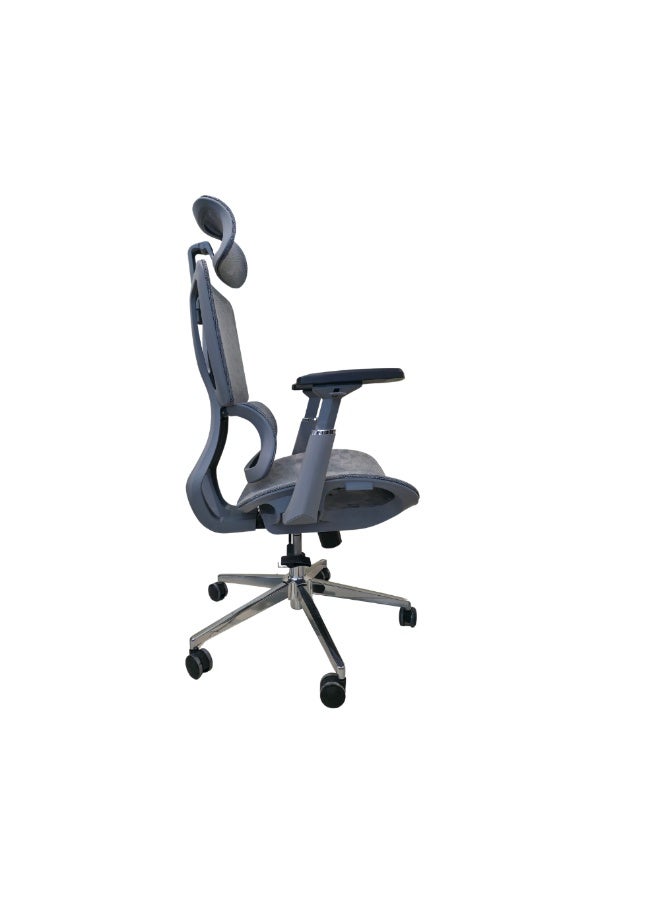 FURALUX Ergonomic Mesh Office Chair with Adjustable Headrest, 4D Armrests, Lumbar Support, Reclining Backrest (2 Lock Positions), Breathable Mesh Seat & Back, Wide Seat, Height Adjustable Executive Desk Chair - Image 4