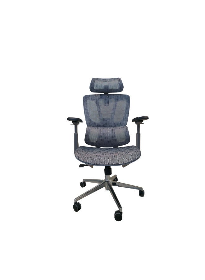 Ergonomic Mesh Office Chair with Adjustable Headrest, 4D Armrests, Lumbar Support, Reclining Backrest (2 Lock Positions), Breathable Mesh Seat & Back, Wide Seat, Height Adjustable Executive Desk Chair