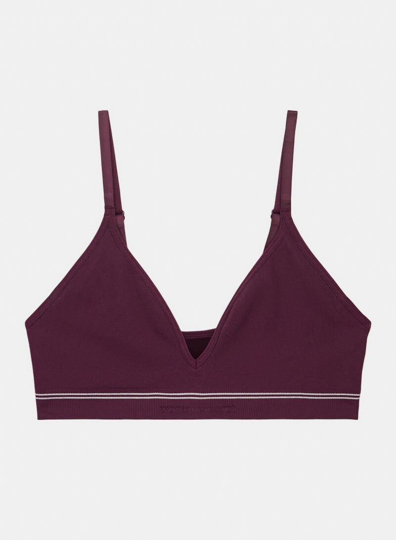 women'secret Burgundy Natural Seamless Triangle Sports Bra - Bra Only - Image 4