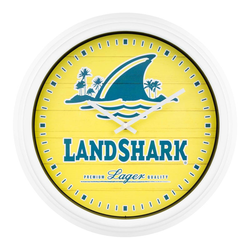 La Crosse Clock 4333841LS 1575 Inch Landshark IndoorOutdoor Analog Wall Clock