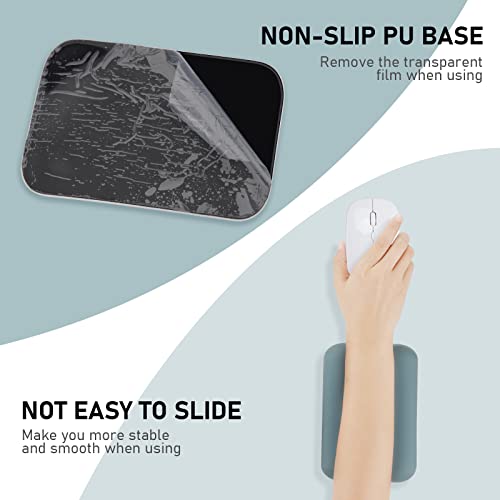 Leolee Elbow Rest Pads for Desk, Green Ergonomic Wrist Rest Pad Arm Rest Pads with Memory Foam & Non-Slip Base, Armrest Cushion Support Pad Relieve Elbow and Wrist Pain for Computer, Office, 2 Packs - Image 5
