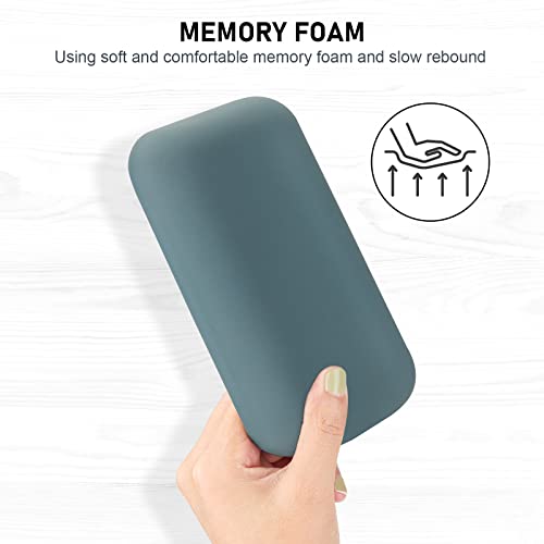 Leolee Elbow Rest Pads for Desk, Green Ergonomic Wrist Rest Pad Arm Rest Pads with Memory Foam & Non-Slip Base, Armrest Cushion Support Pad Relieve Elbow and Wrist Pain for Computer, Office, 2 Packs - Image 2
