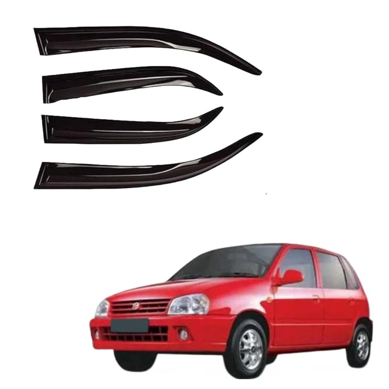 ROYALTECH Premium Non-Breakable Car Window Door Visor/Rain Guard/Wind Deflector Compatible for (Maruti Zen Old Model) - Image 1