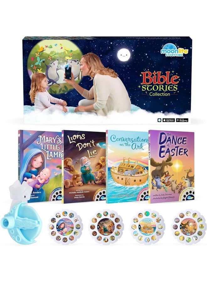 مونليت مجموعة قصص الكتاب المقدس للأطفال (4 قطع)، رقصة عيد الفصح، الأسود لا تكذب، حمل مريم الصغير، محادثات على السفينة، بكرات لجهاز عرض الكتب، هدايا تعليمية للأطفال - Image 1