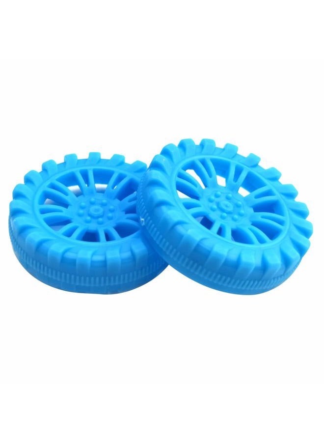 EUDAX 30mmx8mm Plastic Roll 2mm Dia Shaft Toys Wheel and 2mmx100mm STEM Shaft Round Rod Axles for DIY Toy RC Car Truck Boat Helicopter Model Part (Blue, 100pcs) - Image 5