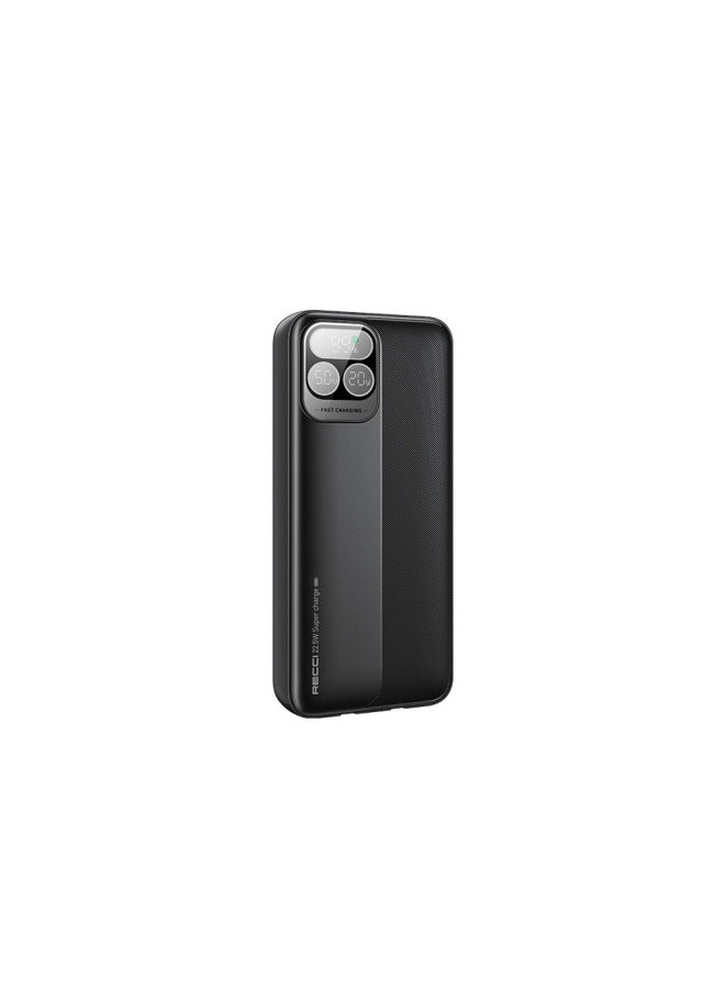 بنك الطاقة RECCI RPB-P37 22.5W + PD20W 20000MAH (مدمج من النوع C + كابل Lightning) - أسود
