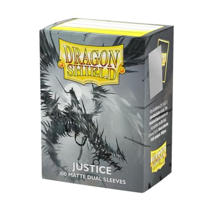 dragon shield | Matte Dual Standard Size Card Sleeves | 100 CT Smooth & Tough Premium TCG Sleeves Compatible with Pokemon, Flesh & Blood, One Piece & Magic The Gathering | Justice - Image 1