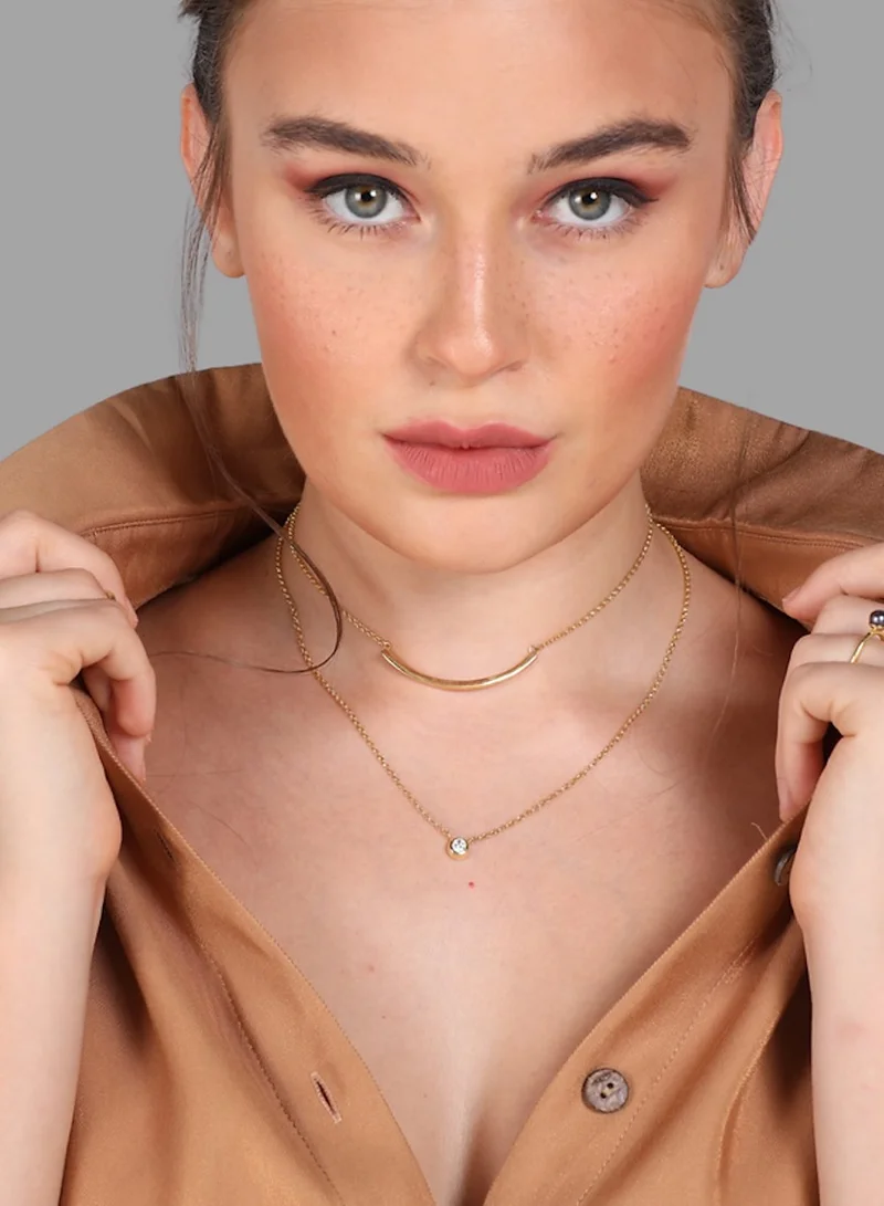 هزمير جولري Grassetto Necklace in Gold Plated Sterling Silver
